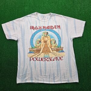 Iron Maiden Powerslave T Shirt Mens XL Tie Dye Band Concert Tour‎ Egypt Tee